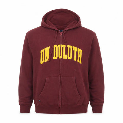 J. America Men’s Red XL Full Zip Hooded Fleece Jacket UM Duluth