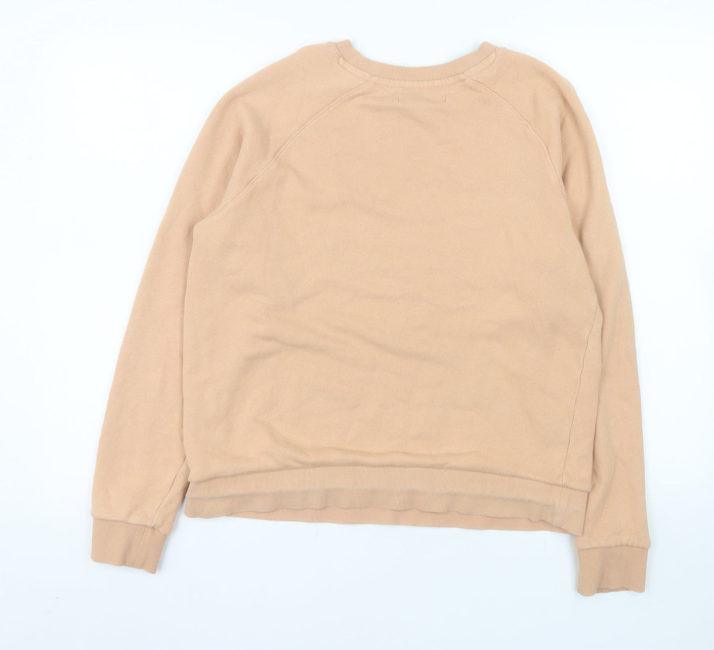 Next Women Beige 'New York' Cotton Crew Neck Pullover Sweatshirt M