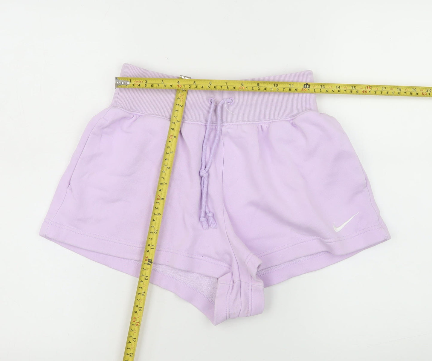 Nike Women’s Purple Sweat Shorts Size S Drawstring Waist Activewear