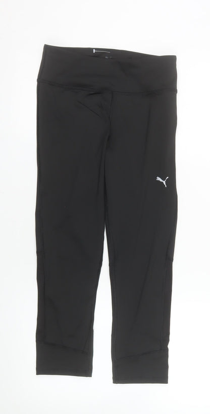 Puma Womens Black Capri Leggings Size S Quick Dry Activewear