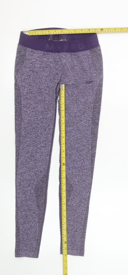 Myprotein Women's Purple Seamless Stretch Leggings Size S Activewear