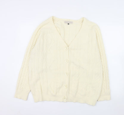 Rowen Avenue Women’s Ivory Cable Knit Cardigan XL