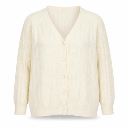 Rowen Avenue Women’s Ivory Cable Knit Cardigan XL
