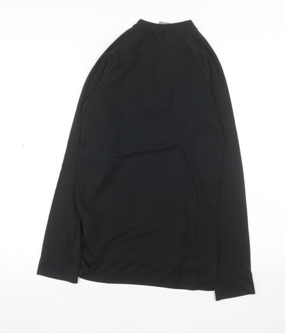Trespass Boys Black 11-12 Years 1/4 Zip Fleece Sweatshirt