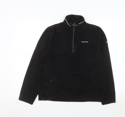 Craghoppers Men’s Black Fleece 1/4 Zip Pullover Sweatshirt Size S