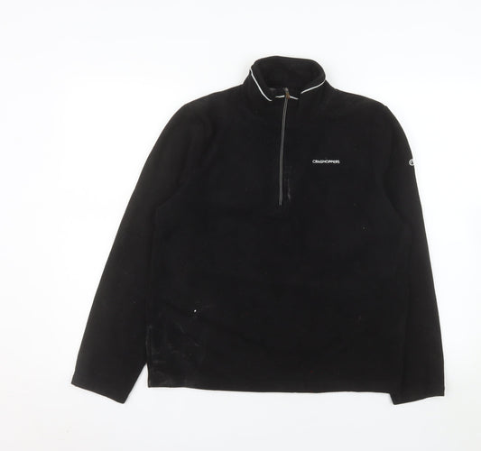 Craghoppers Men’s Black Fleece 1/4 Zip Pullover Sweatshirt Size S