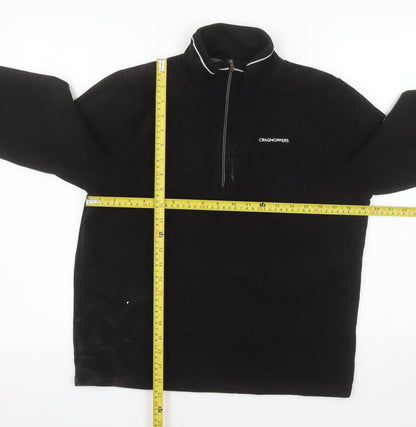 Craghoppers Men’s Black Fleece 1/4 Zip Pullover Sweatshirt Size S