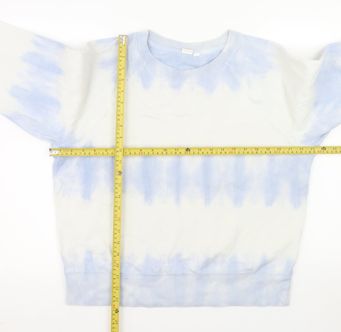 GAP Women Blue Tie-Dye Pullover Sweatshirt Size M