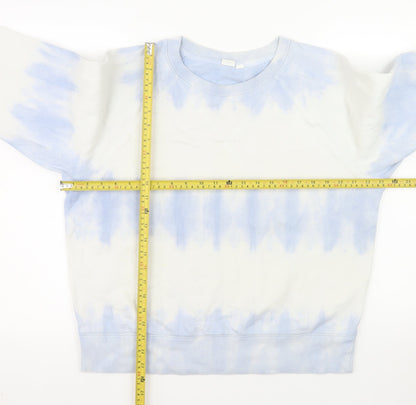 GAP Women Blue Tie-Dye Pullover Sweatshirt Size M