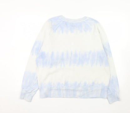 GAP Women Blue Tie-Dye Pullover Sweatshirt Size M