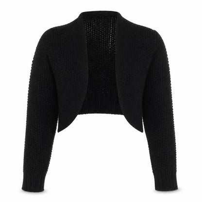 Cotton On Women's Black Chunky Knit Shrug Jumper Size M