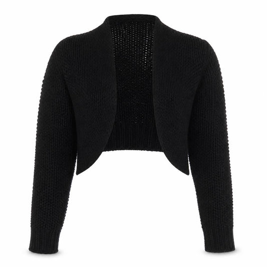 Cotton On Women's Black Chunky Knit Shrug Jumper Size M