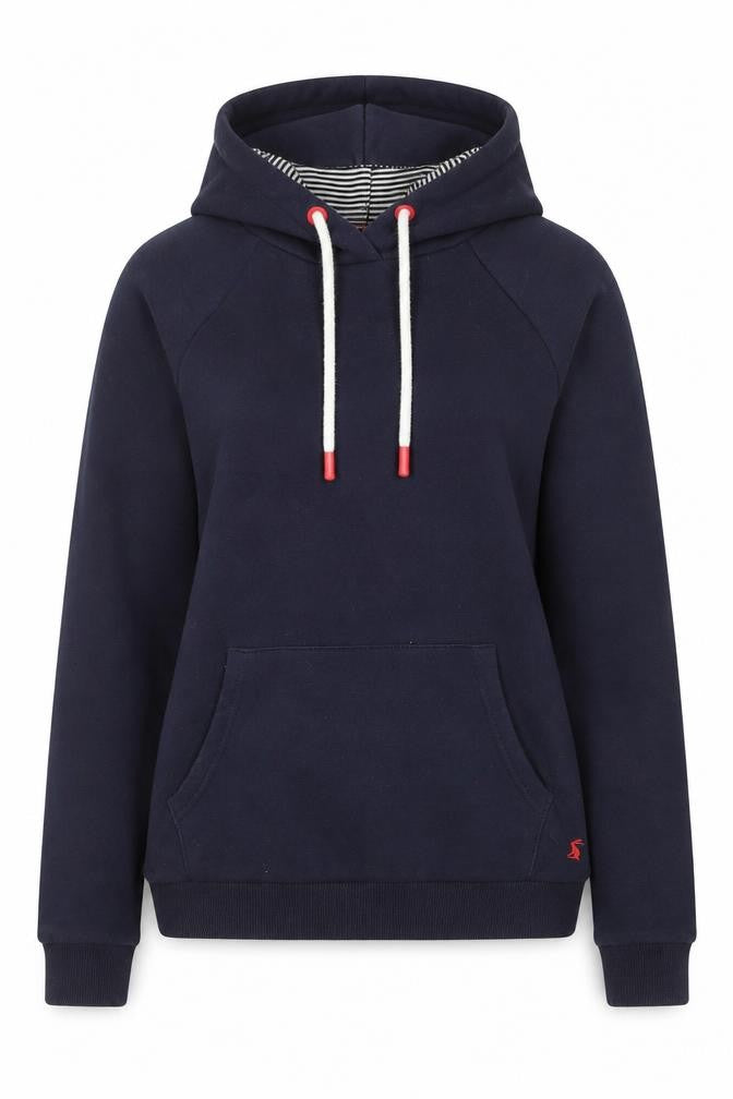 Joules Women's Navy Hoodie UK 6 Pullover Cotton Blend Lined