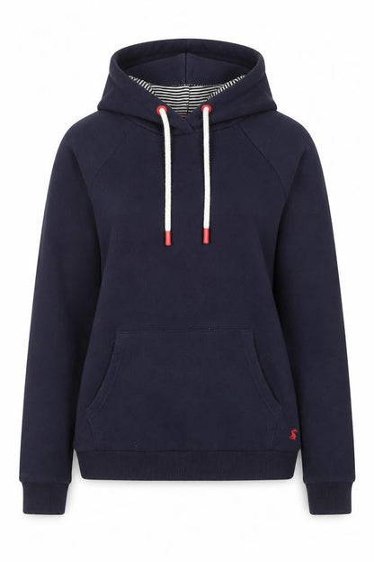Joules Women's Navy Hoodie UK 6 Pullover Cotton Blend Lined