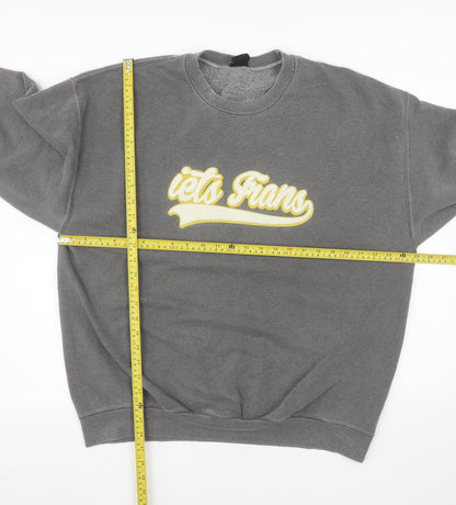 iets frans Men’s Grey Graphic Pullover Sweatshirt Size L