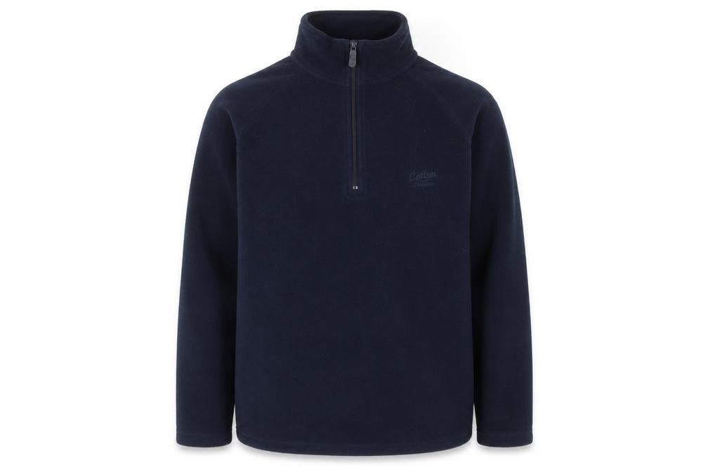 Cotton Traders Men’s XS Navy Fleece 1/4 Zip Pullover Sweatshirt
