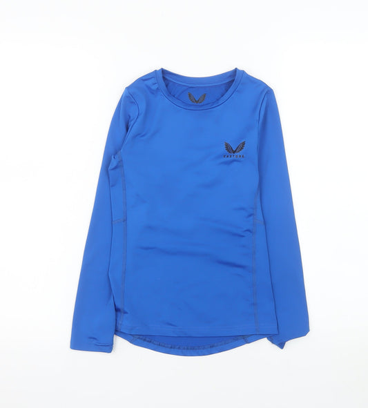 Castore Boys Blue Long Sleeve Athletic Top Size M Moisture Wicking