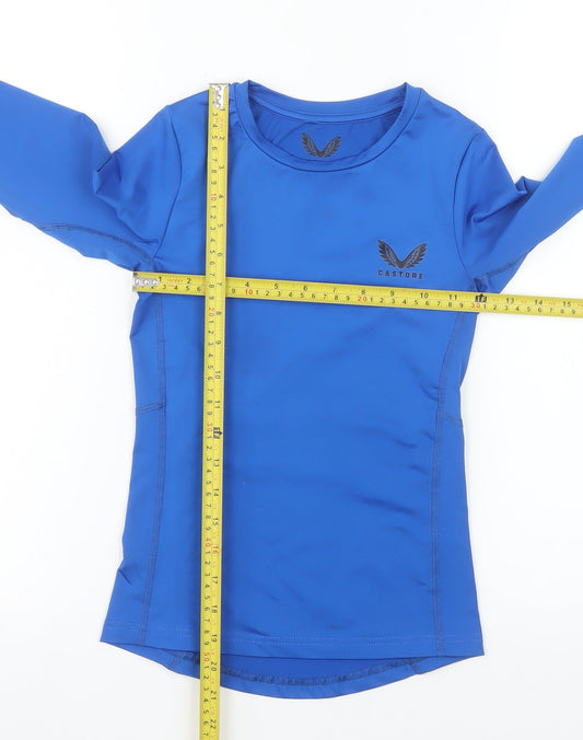 Castore Boys Blue Long Sleeve Athletic Top Size M Moisture Wicking