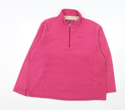 Regatta Womens Pink 1/2 Zip Pullover Fleece Sweatshirt UK 18