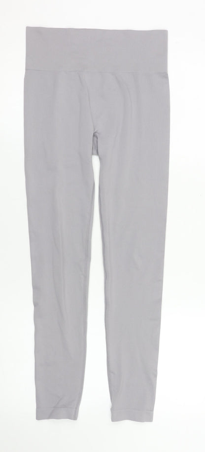 Primark Women Grey Seamless Workout Leggings Size S Slim Fit Activewear