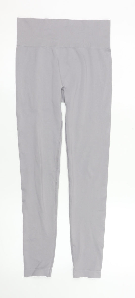 Primark Women Grey Seamless Workout Leggings Size S Slim Fit Activewear