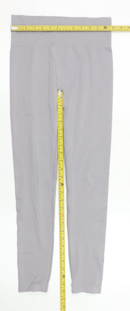 Primark Women Grey Seamless Workout Leggings Size S Slim Fit Activewear