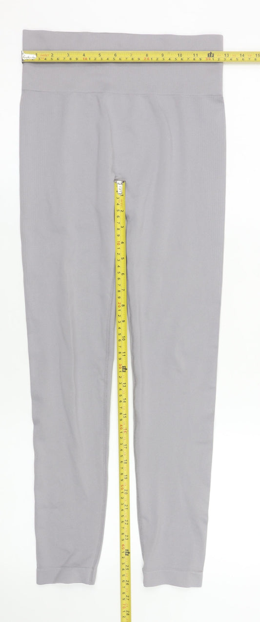Primark Women Grey Seamless Workout Leggings Size S Slim Fit Activewear