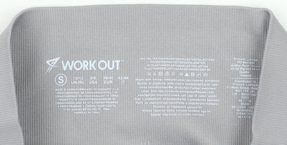 Primark Women Grey Seamless Workout Leggings Size S Slim Fit Activewear