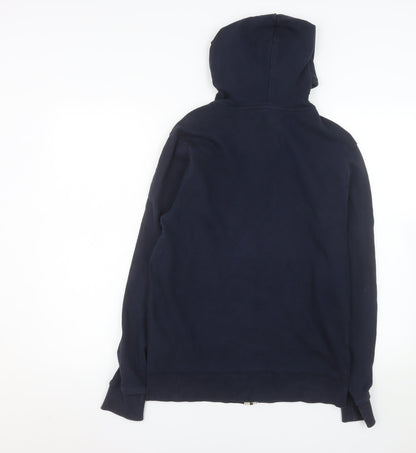 Jack & Jones Unisex Blue S Full Zip Hooded Cotton Jacket
