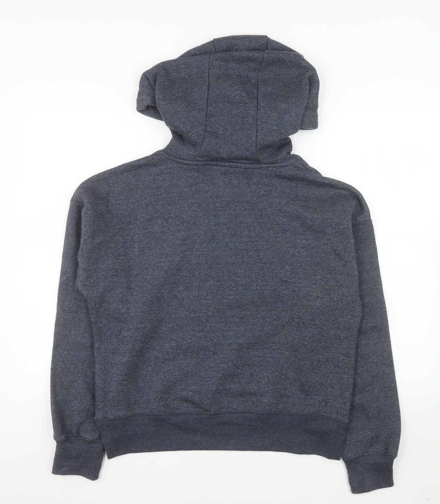 Bench Women's Grey Pullover Hoodie UK 12 Medium Embroidered Logo