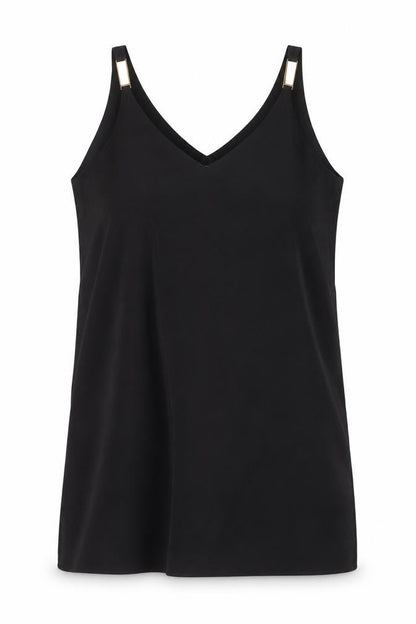 Mango Women’s Black V-Neck Camisole Tank Top Size 8