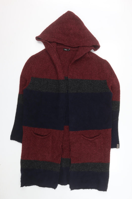Féria Women's Multicoloured Hooded Chunky-Knit Cardigan S