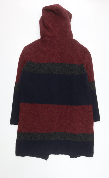 Féria Women's Multicoloured Hooded Chunky-Knit Cardigan S