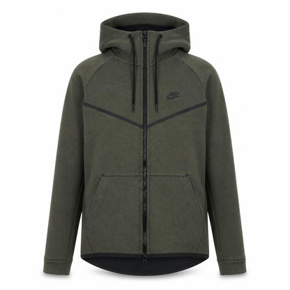 Nike Men’s Green Hooded Full Zip Jacket Size S Cotton Blend