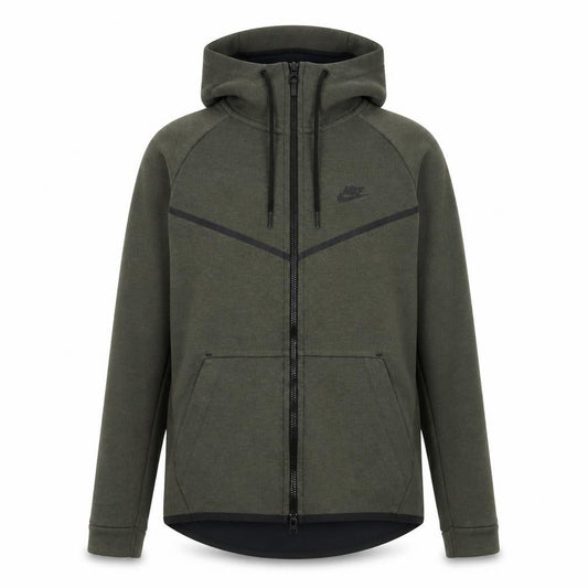 Nike Men’s Green Hooded Full Zip Jacket Size S Cotton Blend