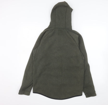 Nike Men’s Green Hooded Full Zip Jacket Size S Cotton Blend