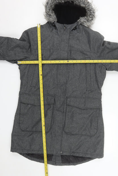 Trespass Men's Grey L Parka Coat Waterproof Hooded Winter Jacket