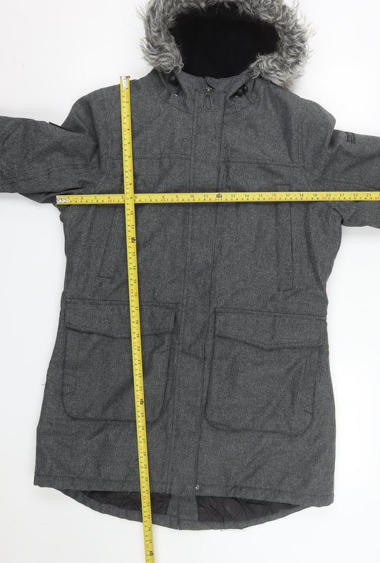 Trespass Men's Grey L Parka Coat Waterproof Hooded Winter Jacket