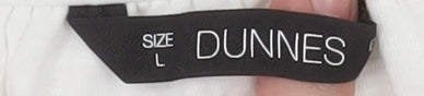 Dunnes Women’s White Off-Shoulder Embroidered Cotton Top L