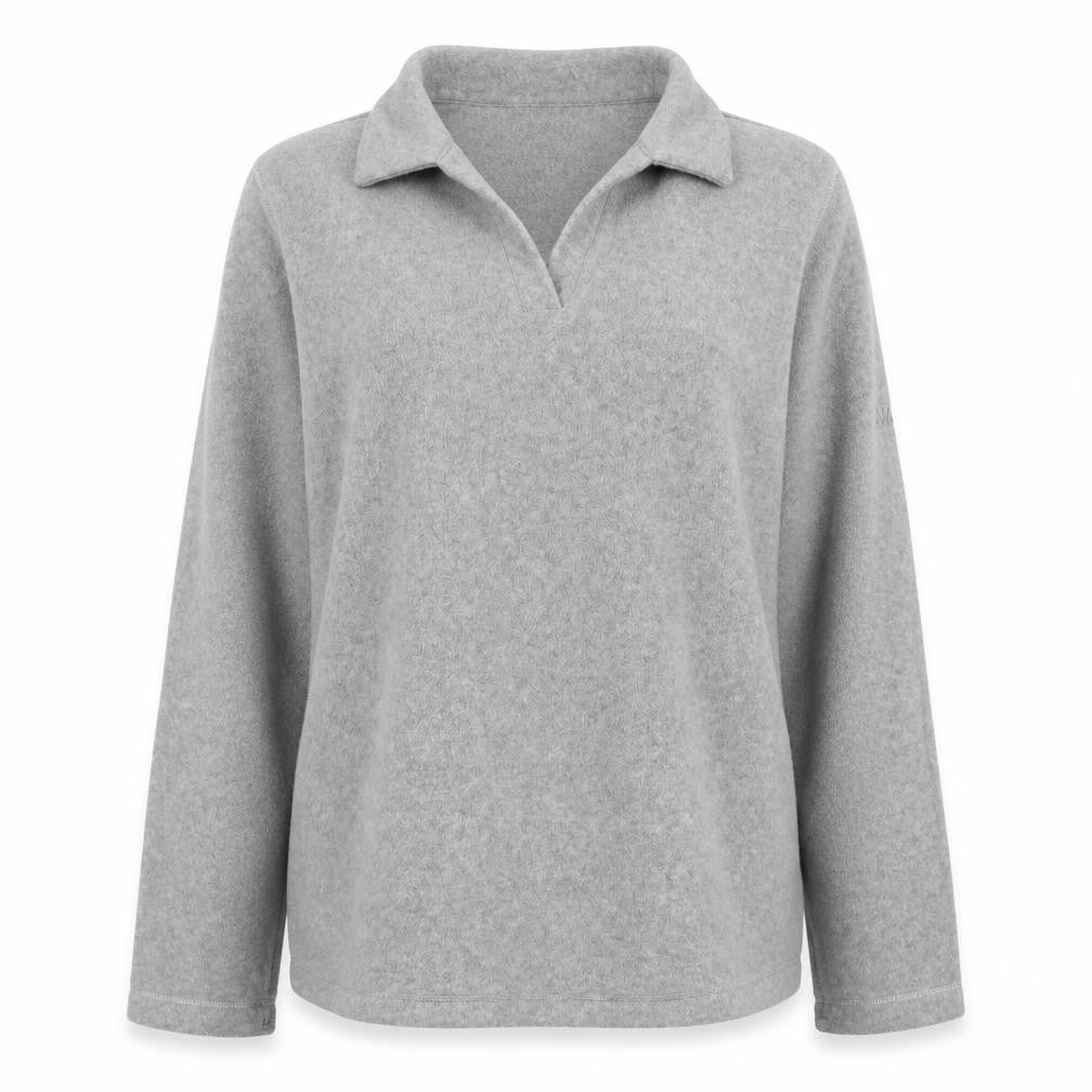Maine New England Women's Grey Collared Pullover Sweatshirt Size 14