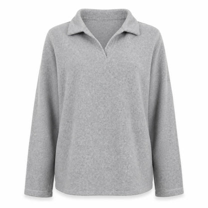 Maine New England Women's Grey Collared Pullover Sweatshirt Size 14