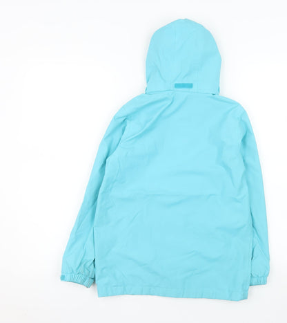 Regatta Girls Blue Waterproof Hooded Rain Coat Jacket 9-10 Years