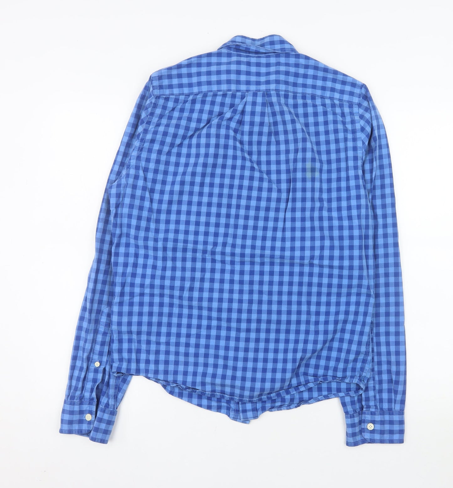 Abercrombie & Fitch Men’s Blue Check Cotton Button-Down Shirt M