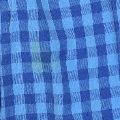 Abercrombie & Fitch Men’s Blue Check Cotton Button-Down Shirt M