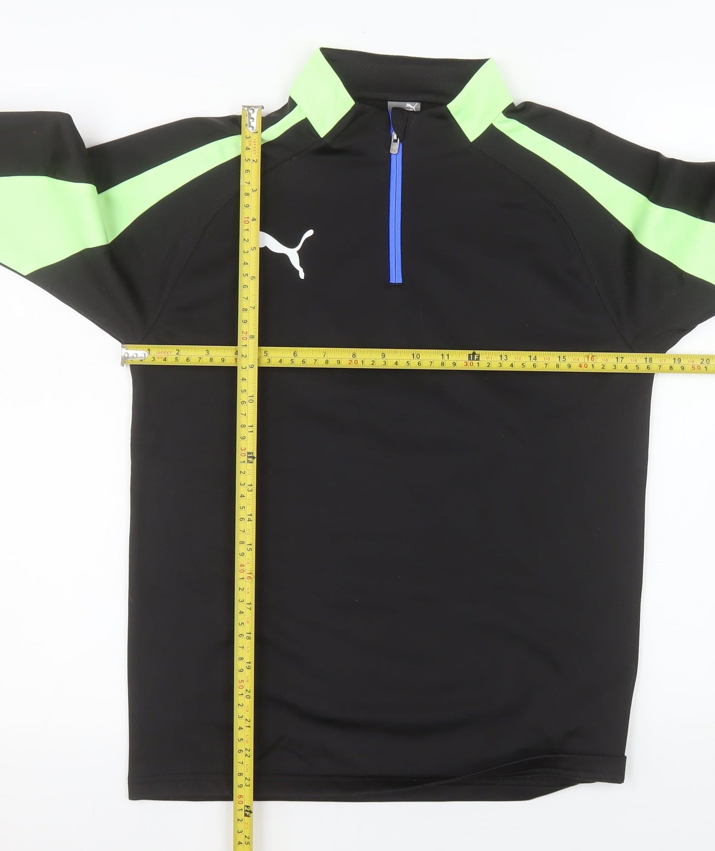 Puma Teens Black 1/4 Zip Sports Sweatshirt Size 164