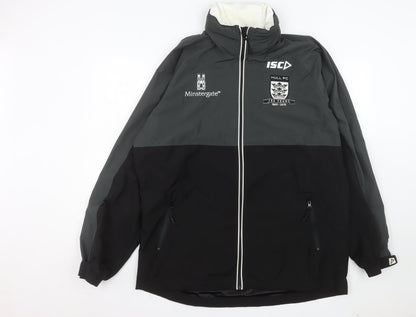 ISC Hull FC Mens Black XL Windbreaker Jacket Waterproof