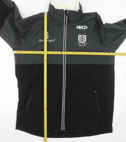 ISC Hull FC Mens Black XL Windbreaker Jacket Waterproof