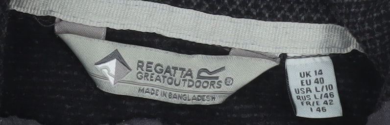 Regatta Women's Black Fleece Outdoor Full Zip Jacket Size 14
