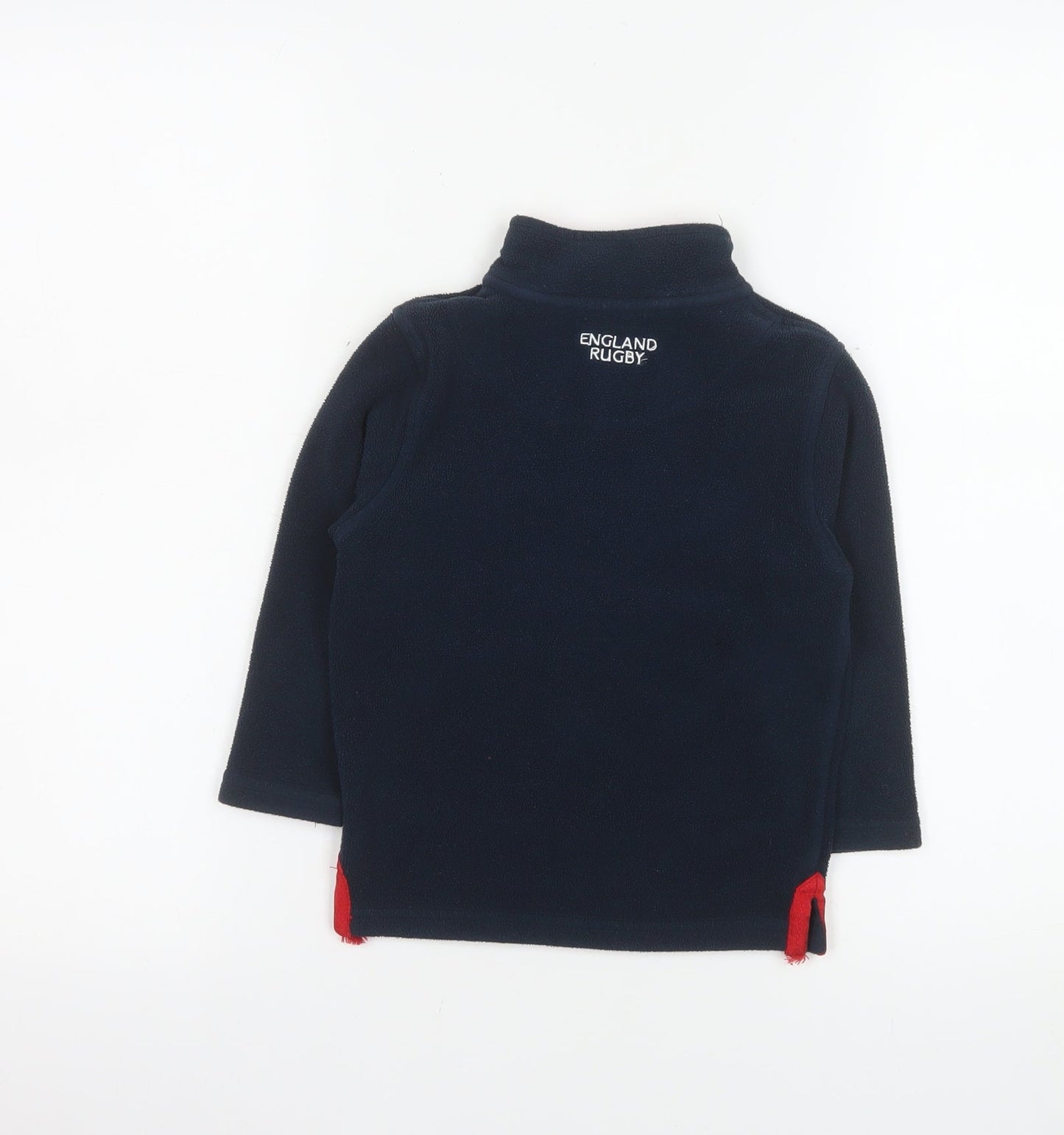 England Rugby Boys Navy Fleece 1/2 Zip Sweatshirt 3-4 Years