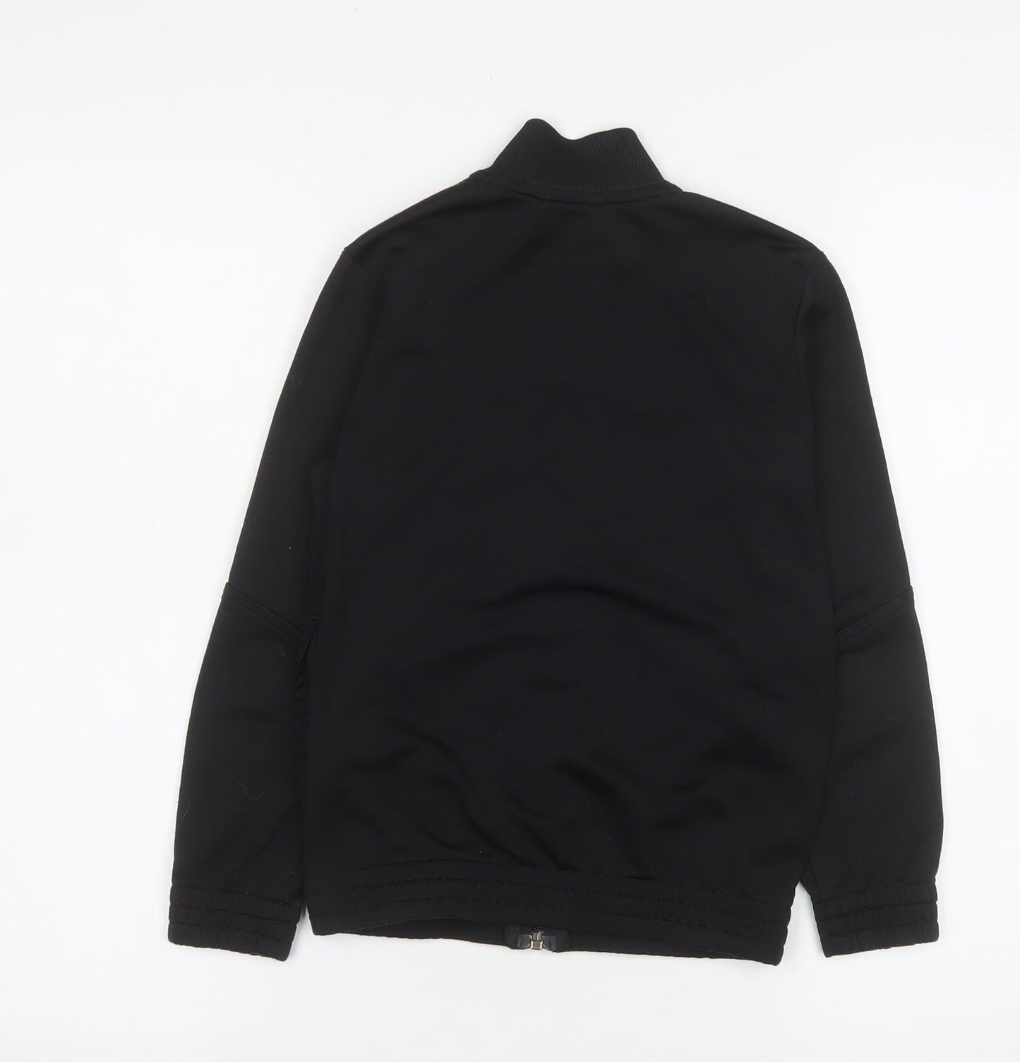 Adidas Boys Black 7-8 Years Track Jacket Full Zip Sports Top